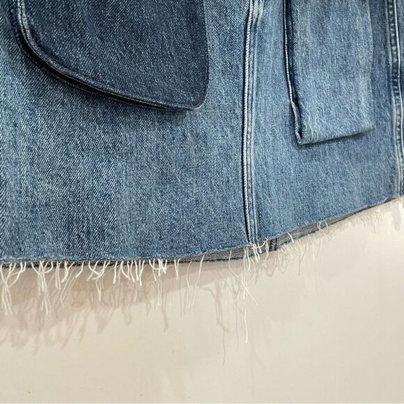 Everlane Cargo Mini Jean Skirt - Picture 3 of 10